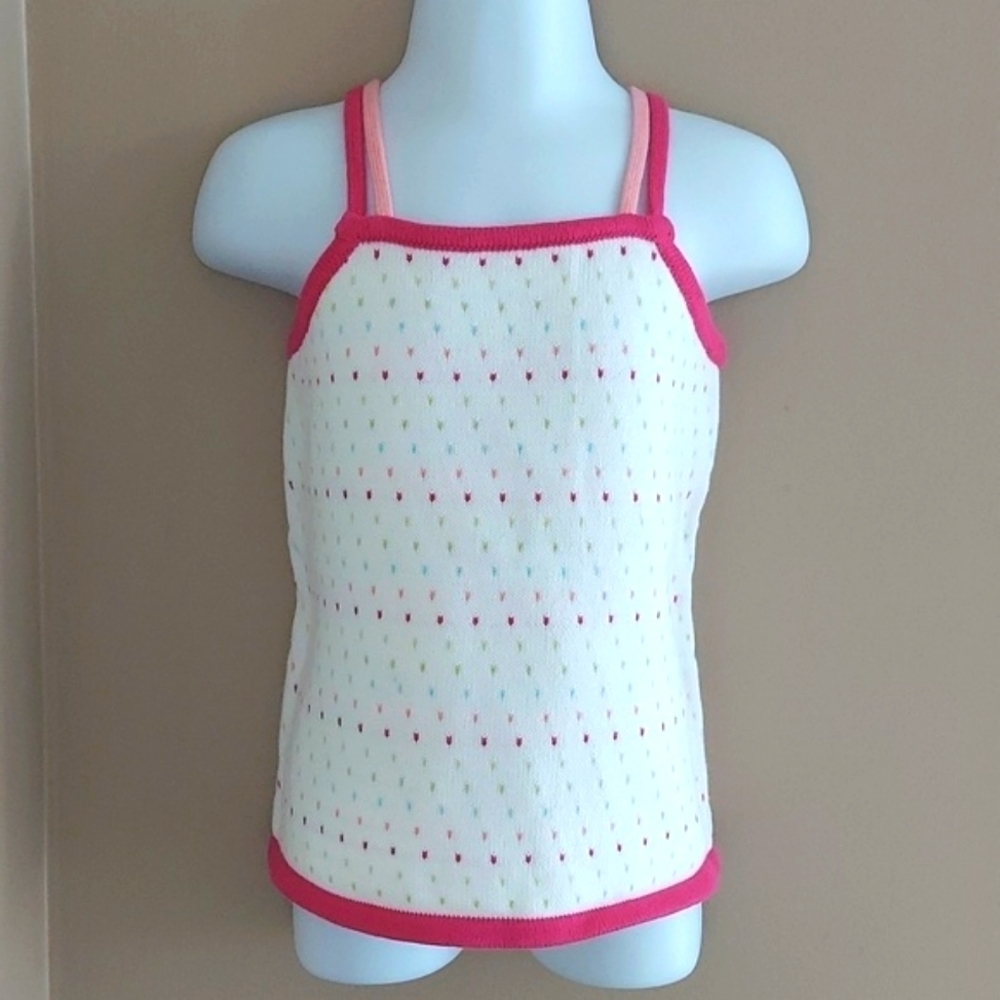 Gymboree knit strappy tank top with open slit back - 18-24 months